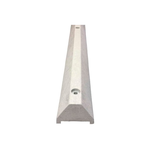 Ultra Parking Block w/Hardware, 4 in Height, 4 ft Length, Ultra Charcoal